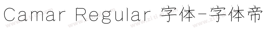 Camar Regular 字体字体转换
